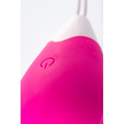 Виброяйцо ToyFa A-toys с пультом ДУ, силикон, розово-белый, 12 см