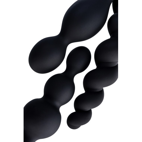 Набор черных анальных шариков Satisfyer Plugs 