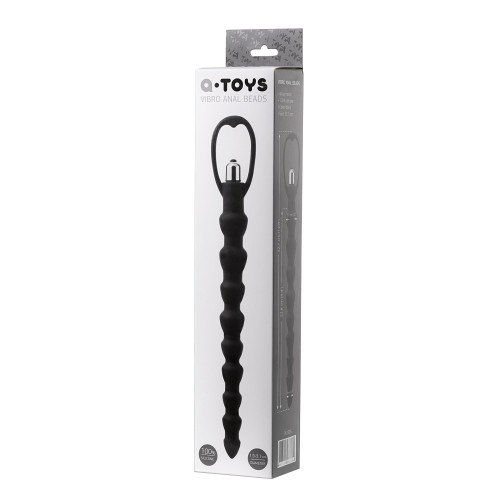 Анальная цепочка Toyfa A-toys с вибрацией, силикон, черный, 32,7см