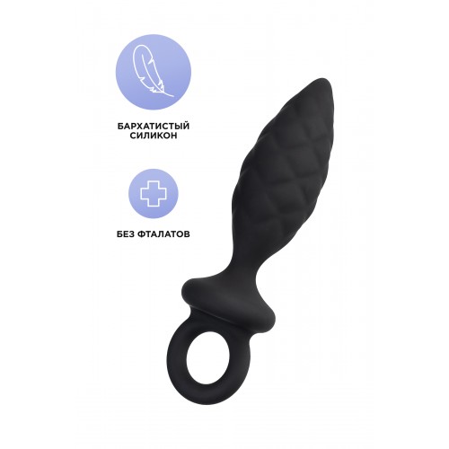 Анальная пробка Erotist Strob M - size, силикон,черная, 13,5 см