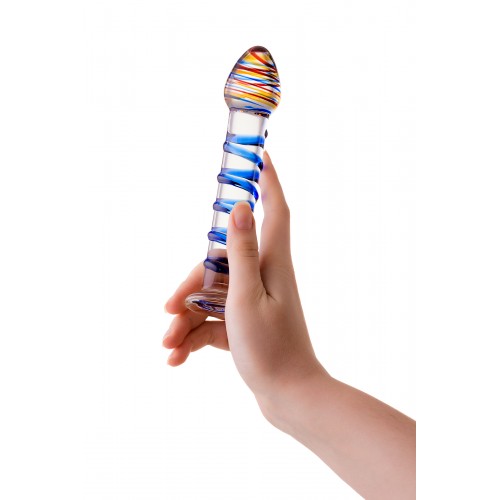 Нереалистичный фаллоимитатор Sexus Glass, стекло, прозрачный, 18 см декоративный
