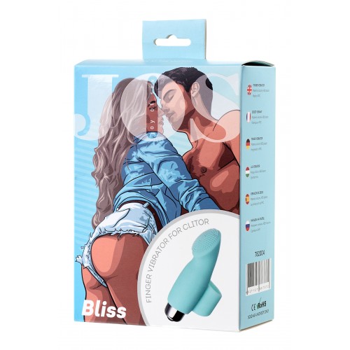 Вибронасадка на палец для клиторальной стимуляции JOS BLISS, силикон, мятная, 9 см