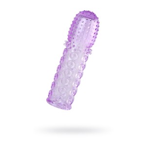 Насадка рельефная TOYFA, TPE , фиолетовый, 13,5 см (иной угол)