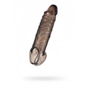 Насадка ToyFa XLover, для увеличения размера,TPE, черная прозрачная, 15,5 см