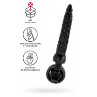 Насадка на пенис, PVC, черная, 24 см