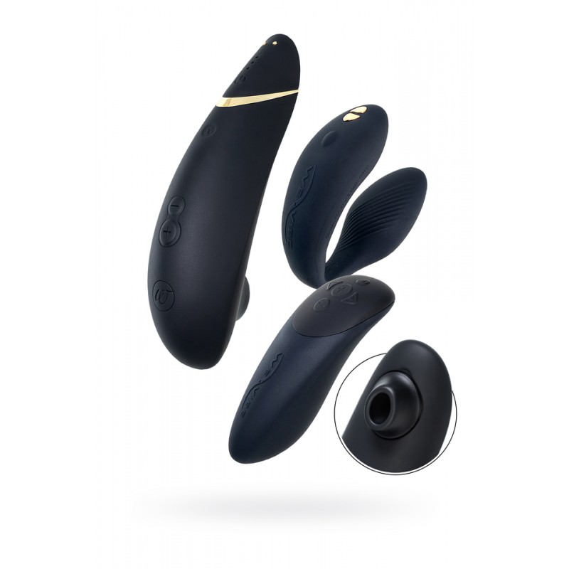 Набор стимуляторов для пар Golden Moments Wonamizer Premium + We-Vibe Chorus, золотистый