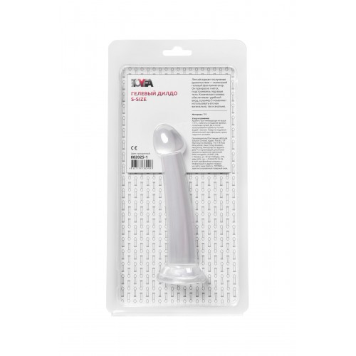 Нереалистичный фаллоимитатор Jelly Dildo S Toyfa Basic, TPE, прозрачный, 15,5 см