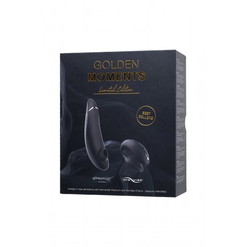 Набор стимуляторов для пар Golden Moments Wonamizer Premium + We-Vibe Chorus, золотистый