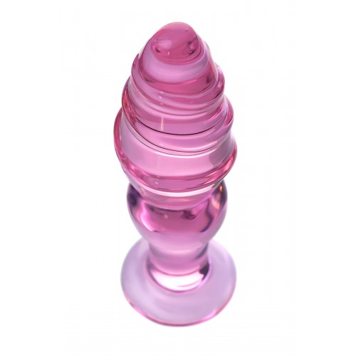 Анальная втулка Sexus Glass, стекло, розовая, 13,5 см, Ø 4 см
