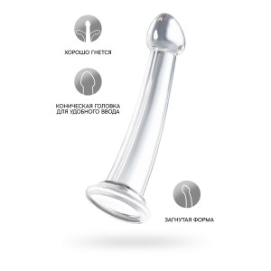 Нереалистичный фаллоимитатор Jelly Dildo S Toyfa Basic, TPE, прозрачный, 15,5 см (иной угол)