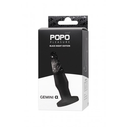 Анальная втулка TOYFA POPO Pleasure Gemini α, TPE, черная, 12,1 см
