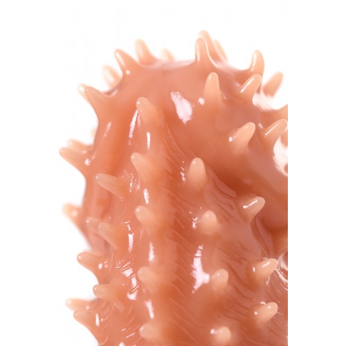 Насадка KOKOS  с дополнительной стимуляцией, реалистичная,TPR, телесный, 12.7 см с пупырышками