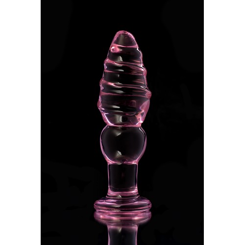 Анальная втулка Sexus Glass, стекло, розовая, 13,5 см, Ø 4 см