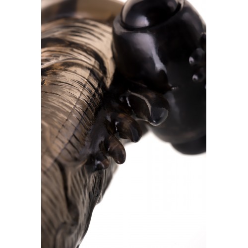 Насадка Toyfa XLover, для увеличения размера с кольцом и вибрацией, TPE, черная прозрачная, 14.5 см