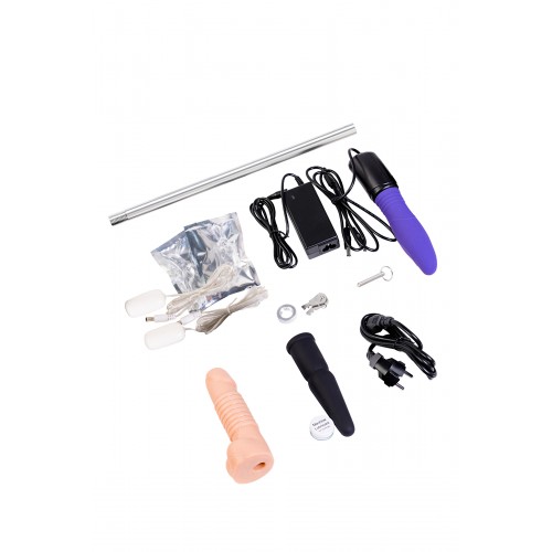 Секс-машина, Diva, Fuck Box c двумя насадками, металл, синий, 39 см