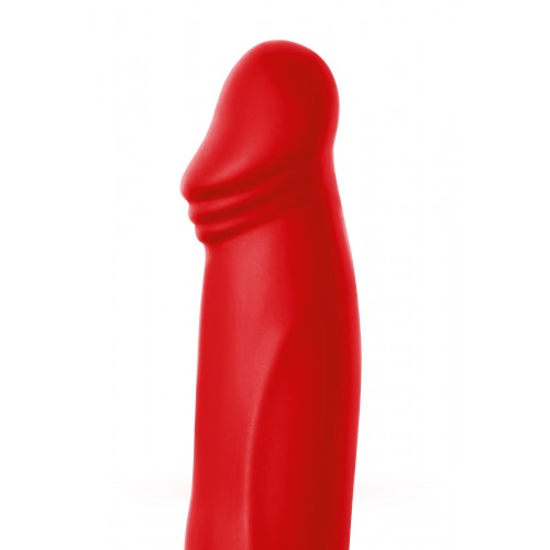 Насадка на пенис для двойного проникновения Black&Red by TOYFA, силикон, красная, 19 см