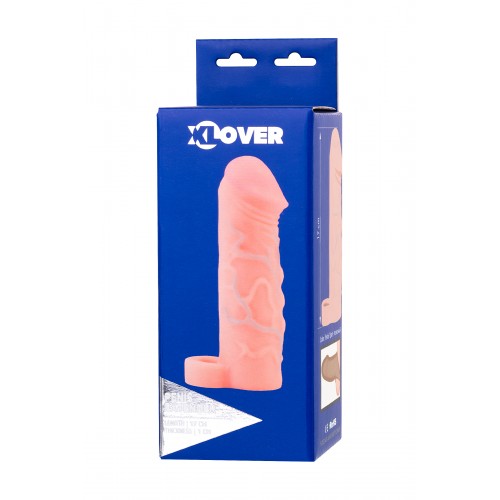 Насадка ToyFa XLover Increase+ для увеличения размера, реалистичная, с кольцом,TPR, телесный, 17 см