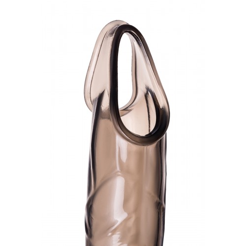 Насадка ToyFa XLover, для увеличения размера,TPE, черная прозрачная, 15,5 см