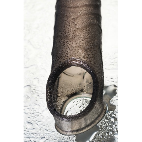 Насадка ToyFa XLover, для увеличения размера,TPE, черная прозрачная, 15,5 см