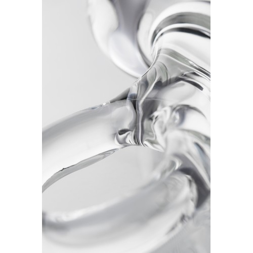 Анальная втулка Sexus Glass, стекло, прозрачная, 14,5 см, Ø 4 см с кольцом