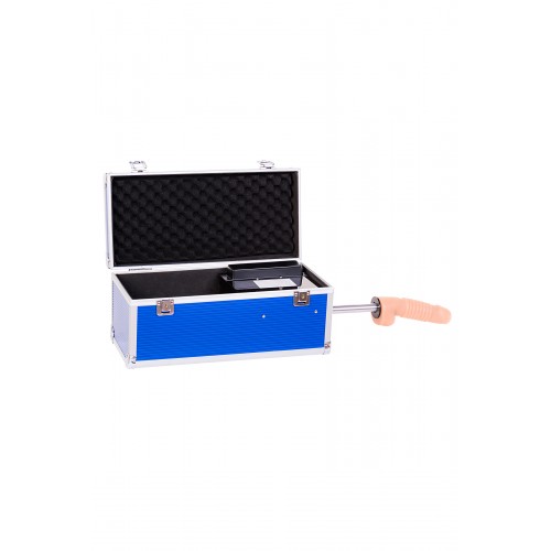 Секс-машина, Diva, Fuck Box c двумя насадками, металл, синий, 39 см