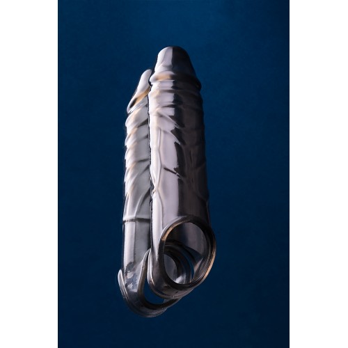 Насадка ToyFa XLover, для увеличения размера,TPE, черная прозрачная, 15,5 см