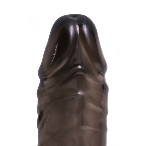 Насадка ToyFa XLover, для увеличения размера,TPE, черная прозрачная, 15,5 см