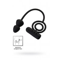 Анальная пробка Erotist с дополнительной стимуляцией, силикон, черная