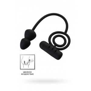 Анальная пробка Erotist с дополнительной стимуляцией, силикон, черная