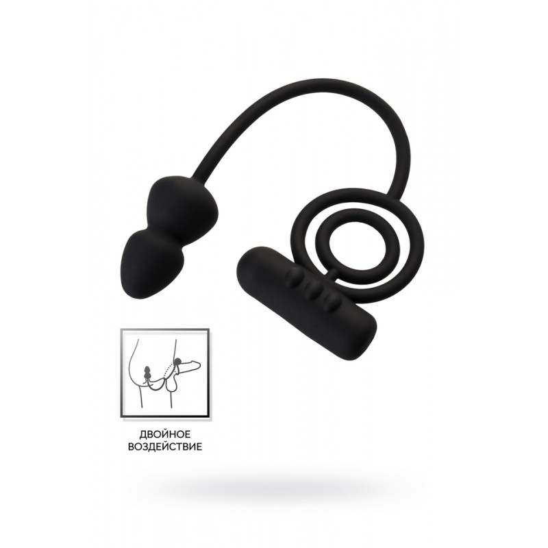 Анальная пробка Erotist с дополнительной стимуляцией, силикон, черная