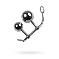 Стринги с двумя шарами, TOYFA Metal, серебристые