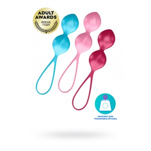 Набор вагинальных шариков Satisfyer  Balls C03 Double, Силикон, Ассорти, Ø 3  см