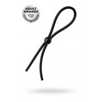 Лассо на пенис A-toys by TOYFA с одной бусиной, силикон, черное, 19,5 см