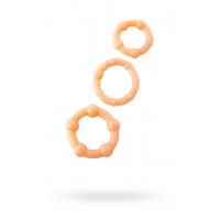 Набор колец 3шт., TOYFA, PVC, телесный