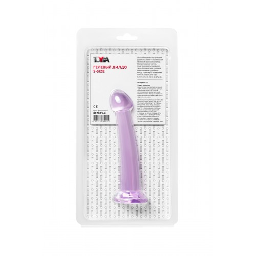 Нереалистичный фаллоимитатор Jelly Dildo S Toyfa Basic, TPE, фиолетовый, 15,5 см