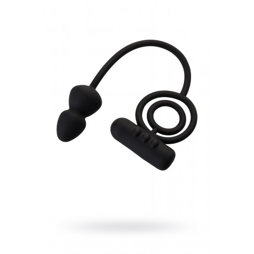 Анальная пробка Erotist с дополнительной стимуляцией, силикон, черная