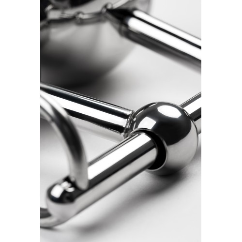 Стринги с двумя шарами, TOYFA Metal, серебристые