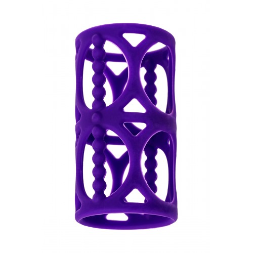 Насадка на пенис TOYFA A-Toys  , Силикон, Фиолетовый, 7,5 см рельефная