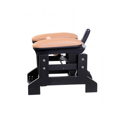 Секс-тренажер, Diva, Love Rider с двумя насадками, металл, персиковый,  57 см