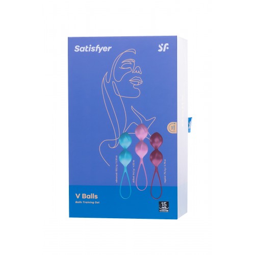 Набор вагинальных шариков Satisfyer  Balls C03 Double, Силикон, Ассорти, Ø 3  см