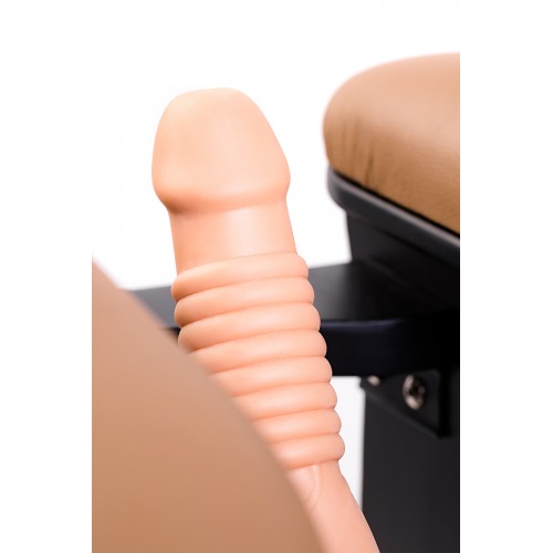 Секс-тренажер, Diva, Love Rider с двумя насадками, металл, персиковый,  57 см