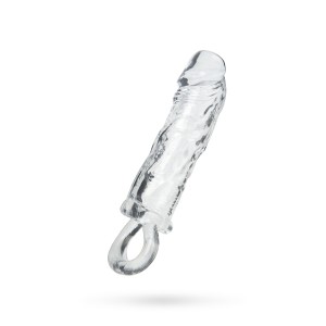 Насадка ToyFa XLover Increase+ для увеличения размера, с кольцом,  TPE, прозрачная, 14 см (иной угол)