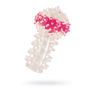 Вибронасадка на палец TOYFA, прозрачная, ПВХ, 6,5 см (иной угол)