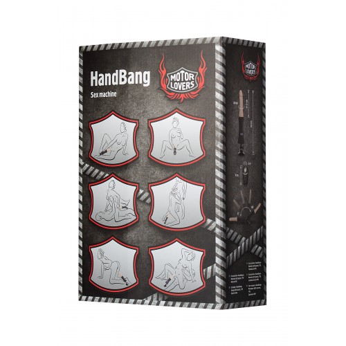 Секс-машина HandBang, MotorLovers, ABS, черный, 44 см