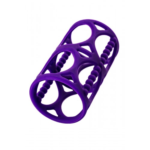 Насадка на пенис TOYFA A-Toys  , Силикон, Фиолетовый, 7,5 см рельефная