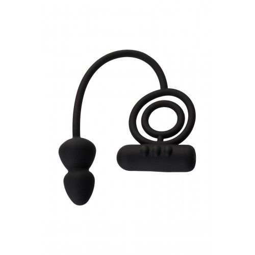Анальная пробка Erotist с дополнительной стимуляцией, силикон, черная