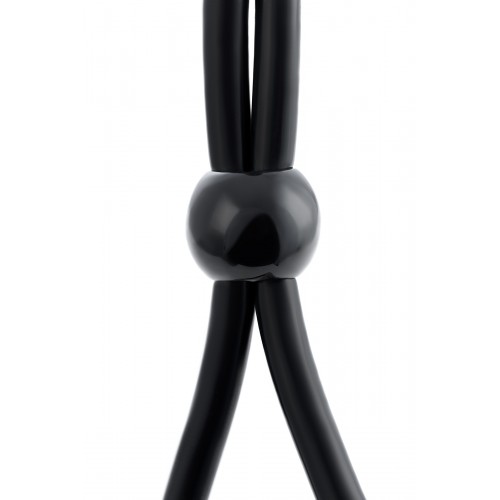 Лассо на пенис A-toys by TOYFA с одной бусиной, силикон, черное, 19,5 см