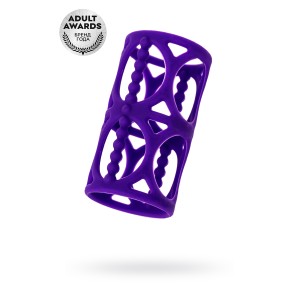 Насадка на пенис TOYFA A-Toys  , Силикон, Фиолетовый, 7,5 см рельефная (иной угол)