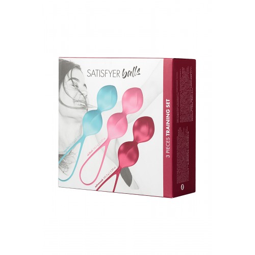 Набор вагинальных шариков Satisfyer  Balls C03 Double, Силикон, Ассорти, Ø 3  см