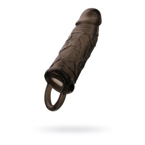 Насадка Toyfa XLover, для увеличения размера с кольцом, TPE, черная прозрачная, 14,5 см Насадка Toyfa XLover, для увеличения размера с кольцом, TPE, черная прозрачная, 14,5 см (иной угол)